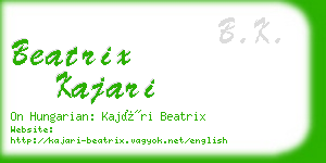 beatrix kajari business card